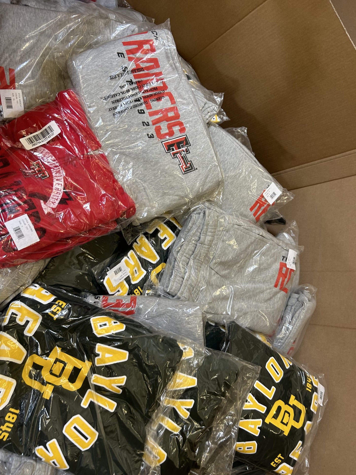 20-State Collegiate NCAA Apparel Liquidation (FOB UT) - $6.00/unit