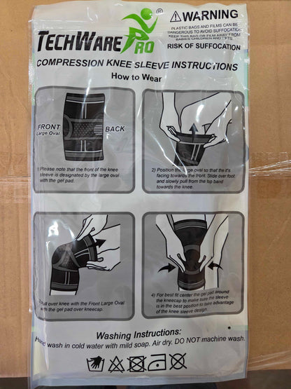 TechWare Pro Knee Braces & Compression Sleeves Lot (FOB WA) - $2.85/unit