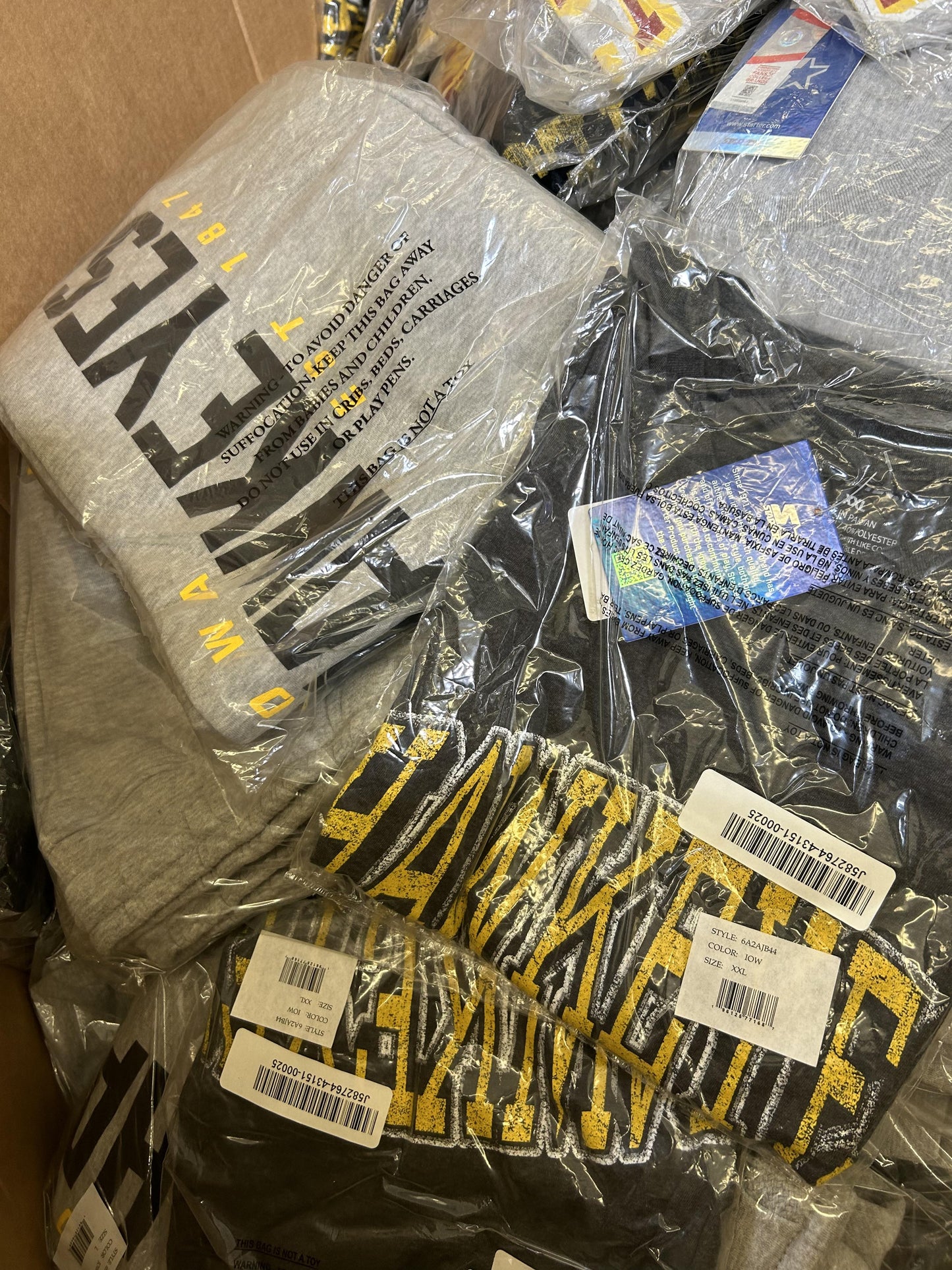 [IA] Collegiate NCAA Apparel Liquidation (FOB UT) - $6.00/unit