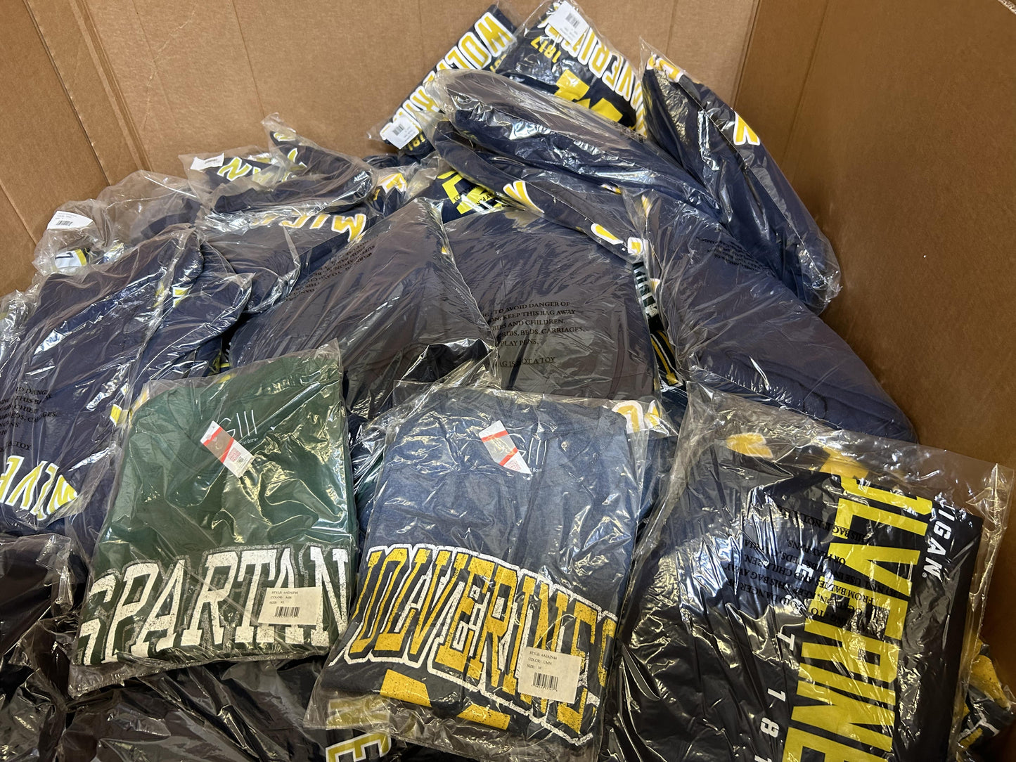 [MI] Collegiate NCAA Apparel Liquidation (FOB UT) - $6.00/unit