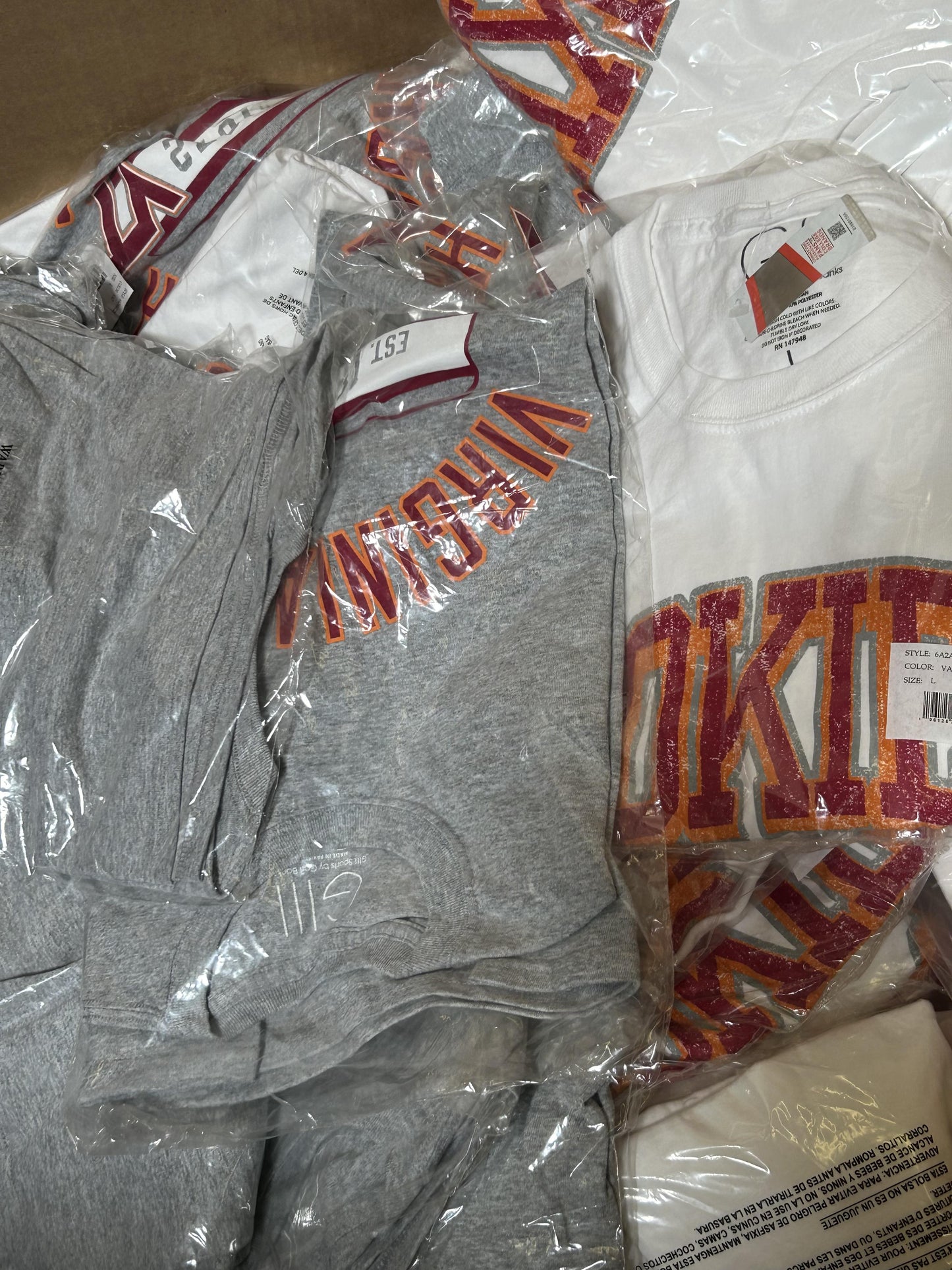 [VA] Collegiate NCAA Apparel Liquidation (FOB UT) - $6.00/unit
