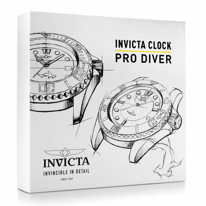 Invicta Grand Diver 14" Stainless Steel Quartz Wall Clock Lot - $20.85/unit